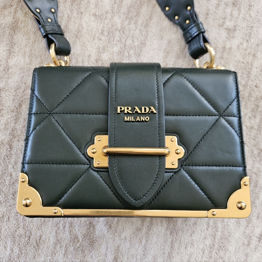 *LAST CHANCE* Prada Quilted Nappa Smeraldo Cahier Bag